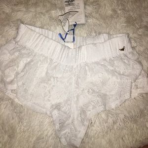 Roxy white cover up shorts